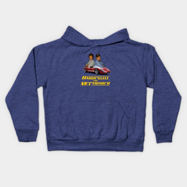 Hardcastle and McCormick - Brian Keith,  Daniel Hugh Kelly - 80s Tv Show Kids Hoodie by wildzerouk